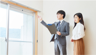 学生向け賃貸物件の内見をする